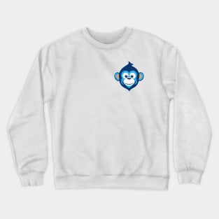 Happy Blue Monkey (Small Version) Crewneck Sweatshirt